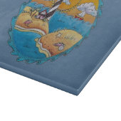 Sommerstrand Spaß an der sonnigen Küste Schneidebrett (Ecke)