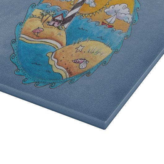 Sommerstrand Spaß an der sonnigen Küste Schneidebrett (Ecke)