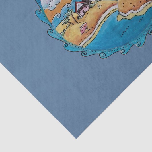 Sommerstrand Spaß an der sonnigen Küste Seidenpapier (Ausschnitt)