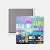 Sommerstrand-Spaß Magnet (Vorderseite/Rückseite)