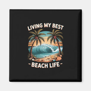 Sommerstrand-Tropen-Urlaubsstimmung Und Sonnige Pa Magnet