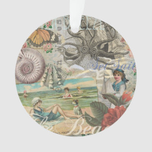 Sommerstrand vintage Oktopus antike Segel Ornament