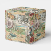 Sommerstrand Vintager Oktopus antikes Segeln Geschenkschachtel (Rückseite)