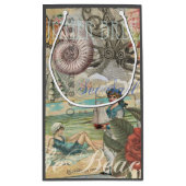 Sommerstrand Vintager Oktopus antikes Segeln Kleine Geschenktüte (Rückseite)