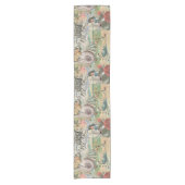 Sommerstrand Vintager Oktopus antikes Segeln Kurzer Tischläufer (Vorderseite)