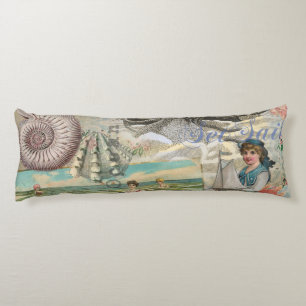 Sommerstrand Vintager Oktopus antikes Segeln Seitenschläferkissen