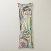 Sommerstrand Vintager Oktopus antikes Segeln Seitenschläferkissen (Rückseite (Vertikal))