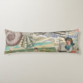 Sommerstrand Vintager Oktopus antikes Segeln Seitenschläferkissen (Vorderseite)