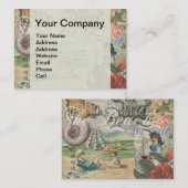 Sommerstrand Vintager Oktopus antikes Segeln Visitenkarte (Vorne/Hinten)