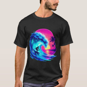 Sommerstrand Wasserfarbe PNG Lebendiger Tropischer T-Shirt