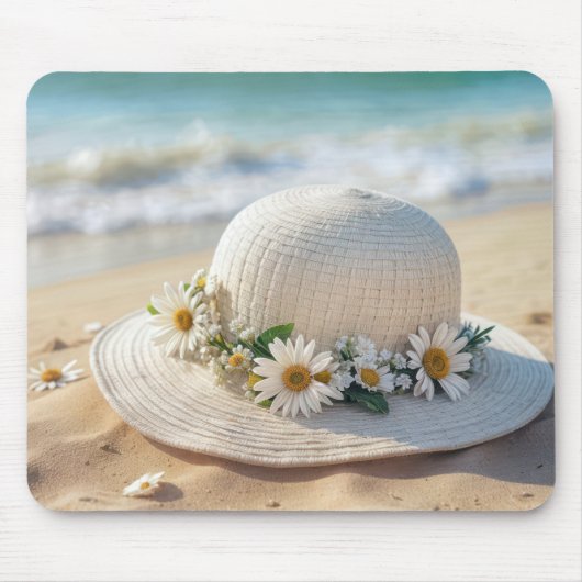 Sommerstrandhut Mousepad (Vorne)
