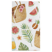 SOMMERSTRANDKORB FRÜCHTE UND BLUMEN KLEINE GESCHENKTÜTE (Rückseite)