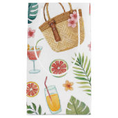 SOMMERSTRANDKORB FRÜCHTE UND BLUMEN KLEINE GESCHENKTÜTE (Vorderseite)