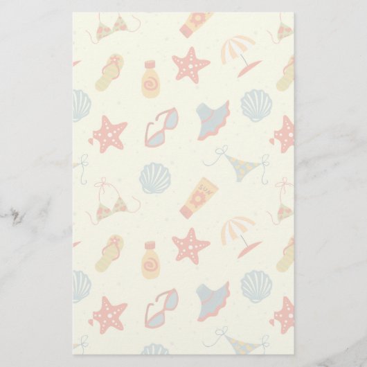 Sommerstrandmuster Briefpapier (Vorderseite)