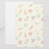 Sommerstrandmuster Briefpapier (Vorne/Hinten)