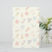 Sommerstrandmuster Briefpapier (Stehend Vorderseite)