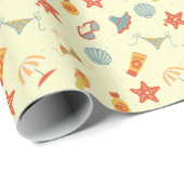 Sommerstrandmuster Geschenkpapier (Rolleneckpunkt)