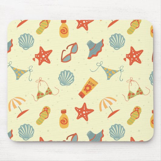 Sommerstrandmuster Mousepad (Vorne)
