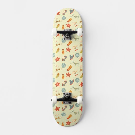 Sommerstrandmuster Skateboard (Vorderseite)