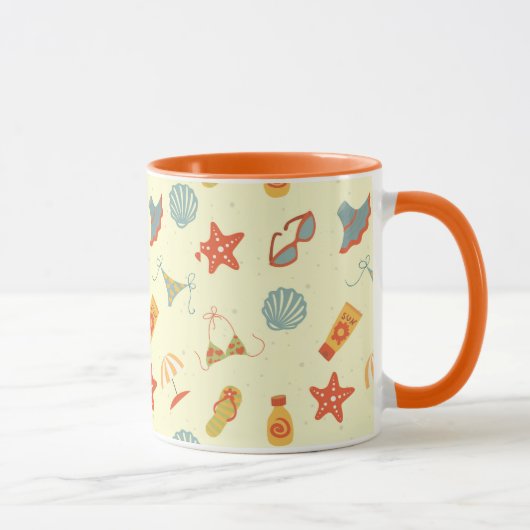 Sommerstrandmuster Tasse (Rechts)