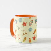 Sommerstrandmuster Tasse (Vorderseite Links)