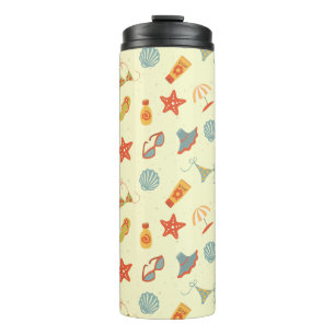 Sommerstrandmuster Thermosbecher
