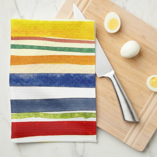 Sommerstreifen Geschirrtuch (Viertel Falte)