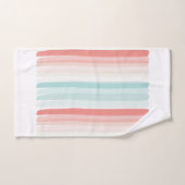 Sommerstreifen in Korallen und Türkis Badhandtuch Set (Handtuch)