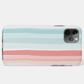 Sommerstreifen in Korallen und Türkis Case-Mate iPhone Hülle (Rückseite (Horizontal))