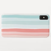 Sommerstreifen in Korallen und Türkis Case-Mate iPhone Hülle (Rückseite (Horizontal))