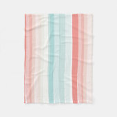 Sommerstreifen in Korallen und Türkis Fleecedecke (Vorderseite)