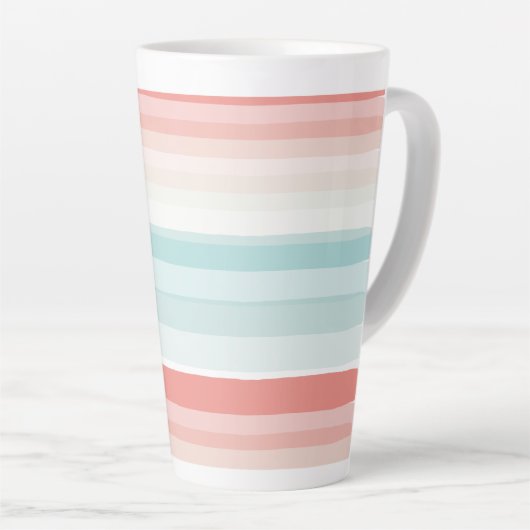 Sommerstreifen in Korallen und Türkis Milchtasse (Rechte Ecke)