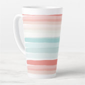 Sommerstreifen in Korallen und Türkis Milchtasse (Linke Ecke)