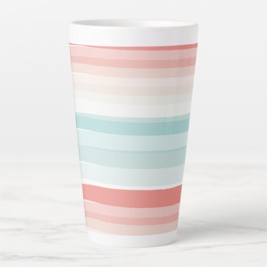 Sommerstreifen in Korallen und Türkis Milchtasse (Vorderseite)