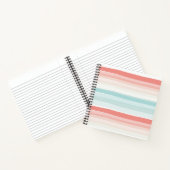 Sommerstreifen in Korallen und Türkis Notizblock (Innenseite)