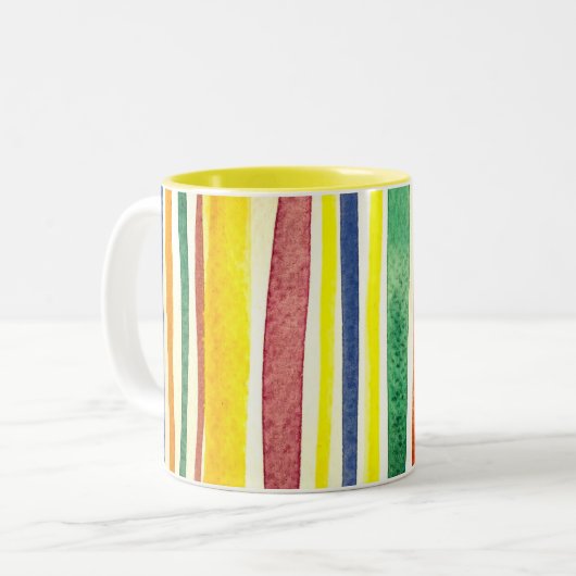 Sommerstreifen Zweifarbige Tasse (Vorderseite Links)