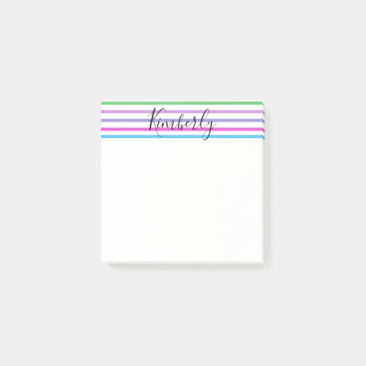 SOMMERSTRIPEN PERSONALISIERTE Post-it-Notizen Post-it Klebezettel (Vorderseite)