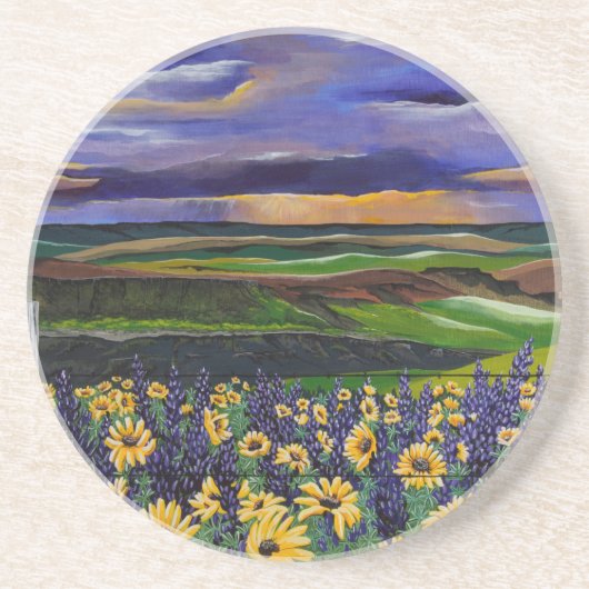 Sommersturm Sandstein Untersetzer (Vorne)