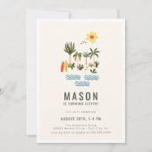 Sommersurf Geburtstagsparty Einladung (Vorderseite)