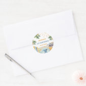 Sommersurf Geburtstagsparty Runder Aufkleber (Umschlag)