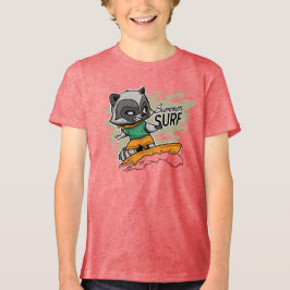 Sommersurfen: Raccoon Rider auf den Waves Tri-Blend Shirt