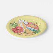 Sommersurfer-Papier-Teller Pappteller (Schrägansicht)