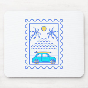 Sommersurfing Postal Briefmarke 2 Mousepad
