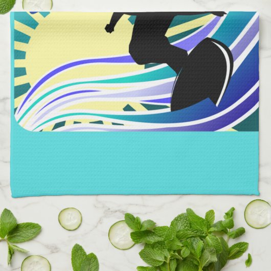 Sommersurfspass Thunder_Cove Geschirrtuch (Gefaltet)