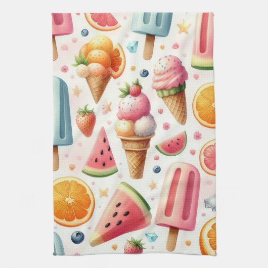 Sommersüße Flucht Geschirrtuch (Vertikal)