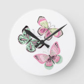 Sommersüße Schmetterlinge Runde Wanduhr (Vorderseite)