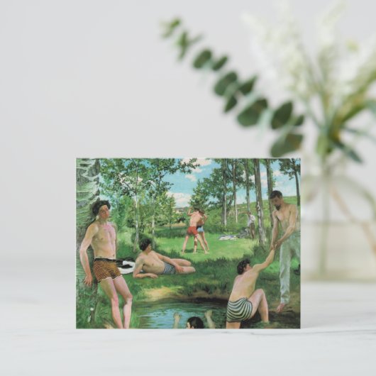 Sommerszene, Frederick Bazille Postkarte (Stehend Vorderseite)