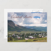 Sommerszene in Crested Butte. Colorado Postkarte (Vorne/Hinten)