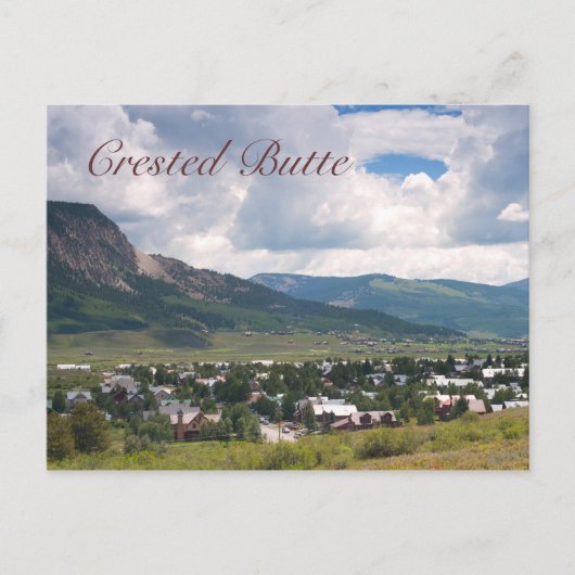 Sommerszene in Crested Butte. Colorado Postkarte (Vorderseite)