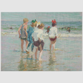 Sommertag am Brighton Beach (von E.H. Potthast) Seidenpapier
